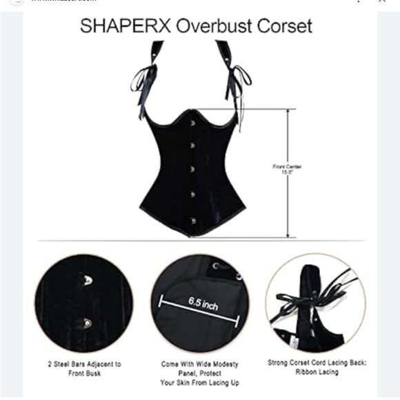 SMALL VELVET PRINCESS CORSET - Picture 3 of 13